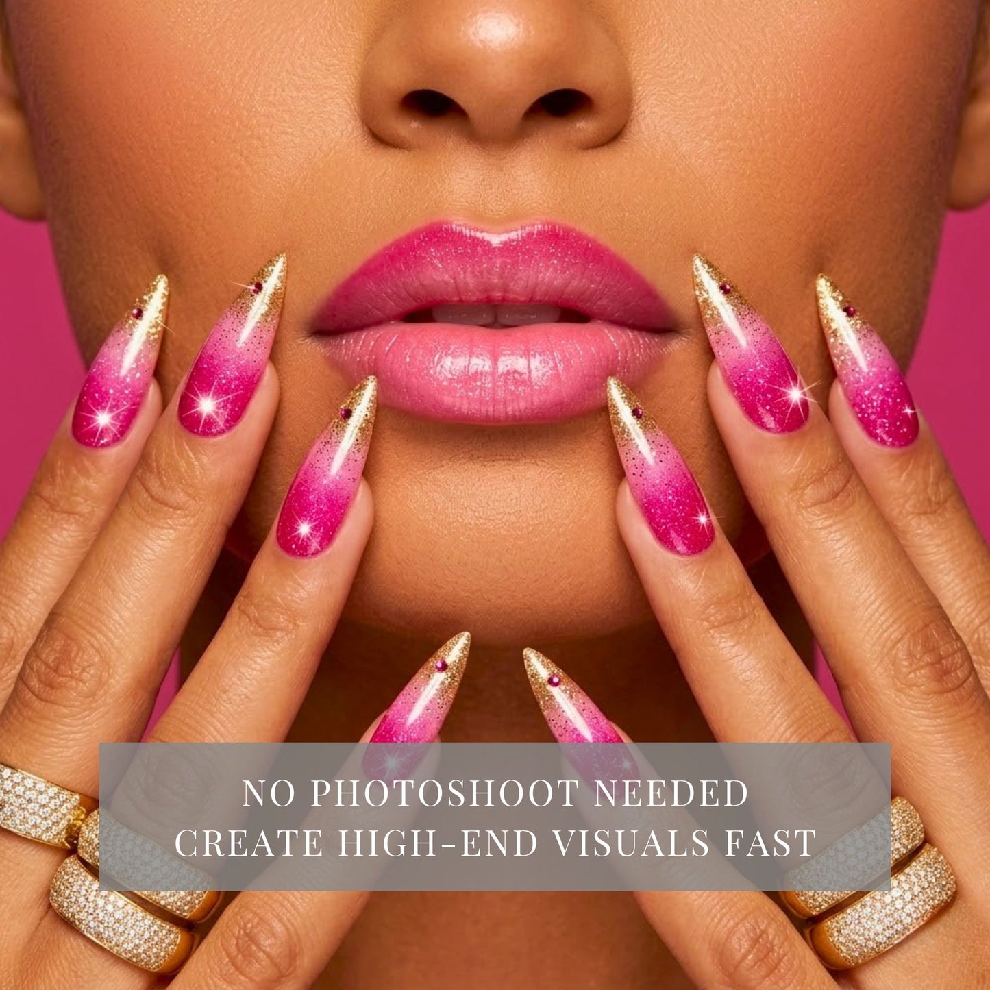 Press-On Nail Content Enhancement System